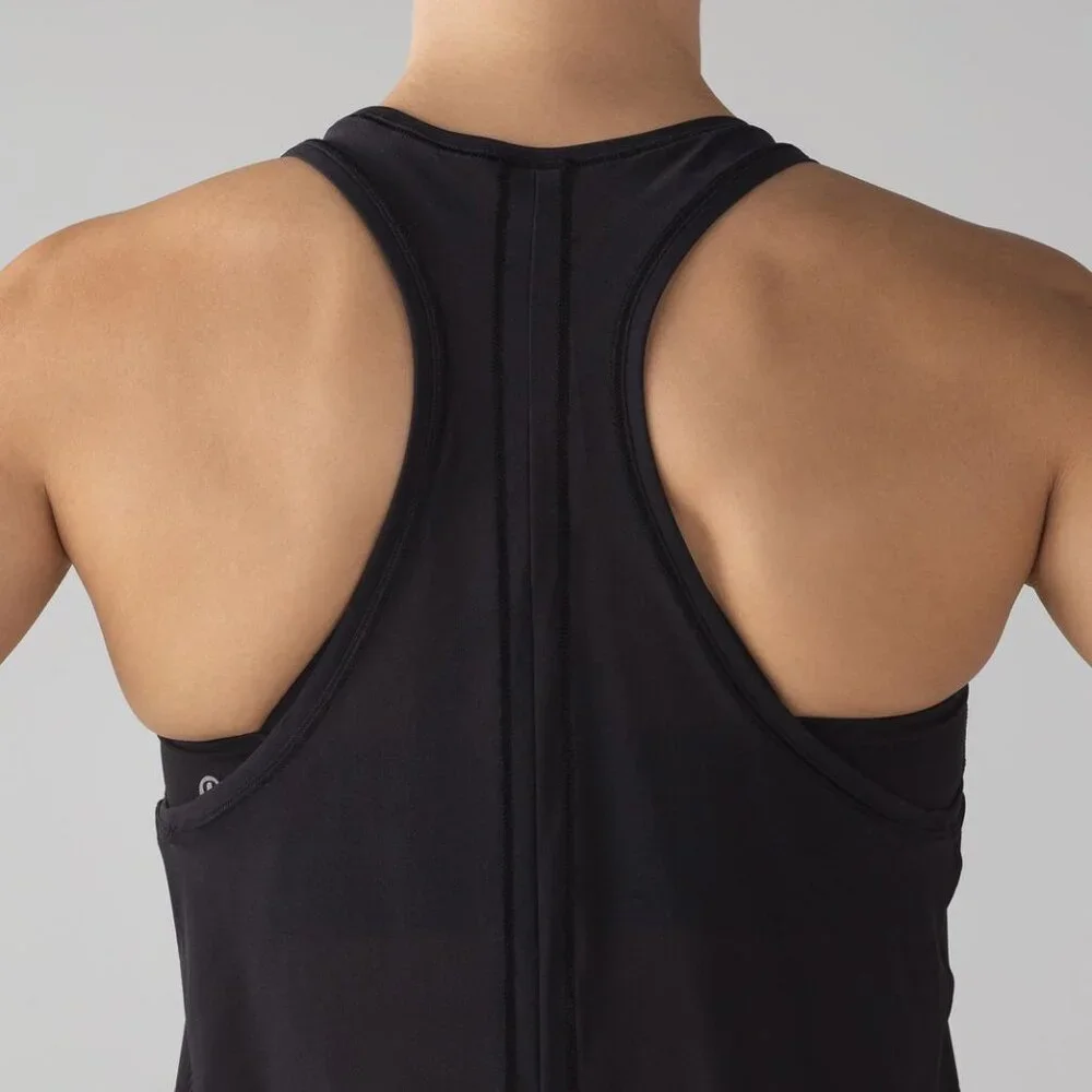 Lululemon Two With One Singlet in Black 10 - Picture 5 of 6